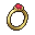 Bague en or ornée d'un rubis